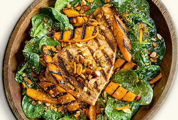 Image 24: Grilled Mango and Salmon Salad