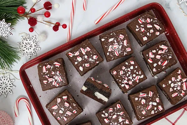 Holiday Peppermint Brownies