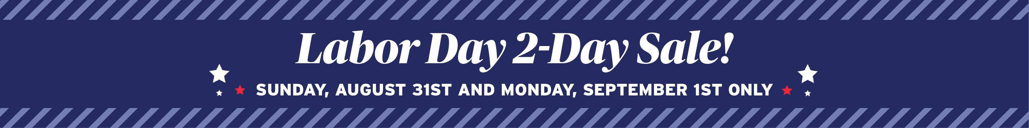 labor day 2 day sale