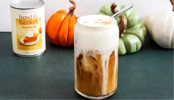pumpkin cold foam latte