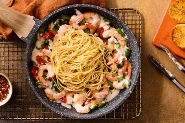 Protein+® Angel Hair Pasta with Lemon Shrimp & Asparagus