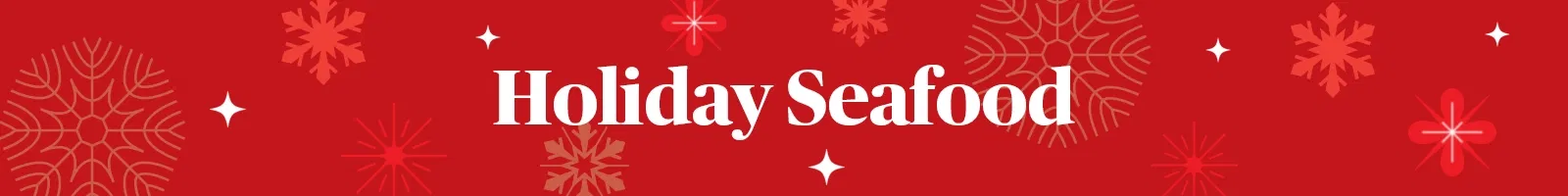 red holiday seafood banner