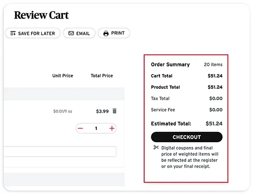 Review Your Cart