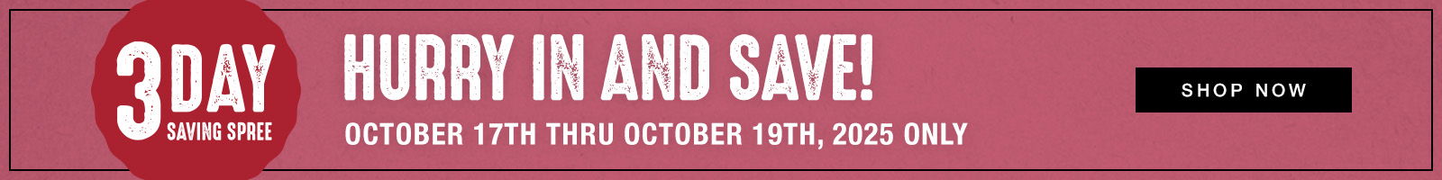 Three day sale