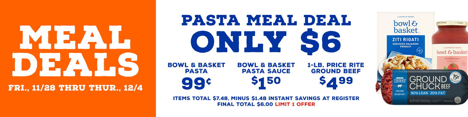 Pasta meal deal