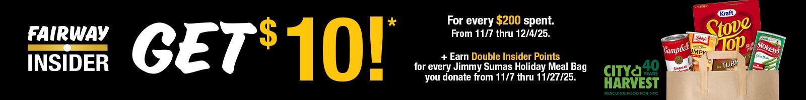 11/7/25-12/4/25. with $10 off $200 unlimited program Accumulation end: “earn and redeem by “12/4”