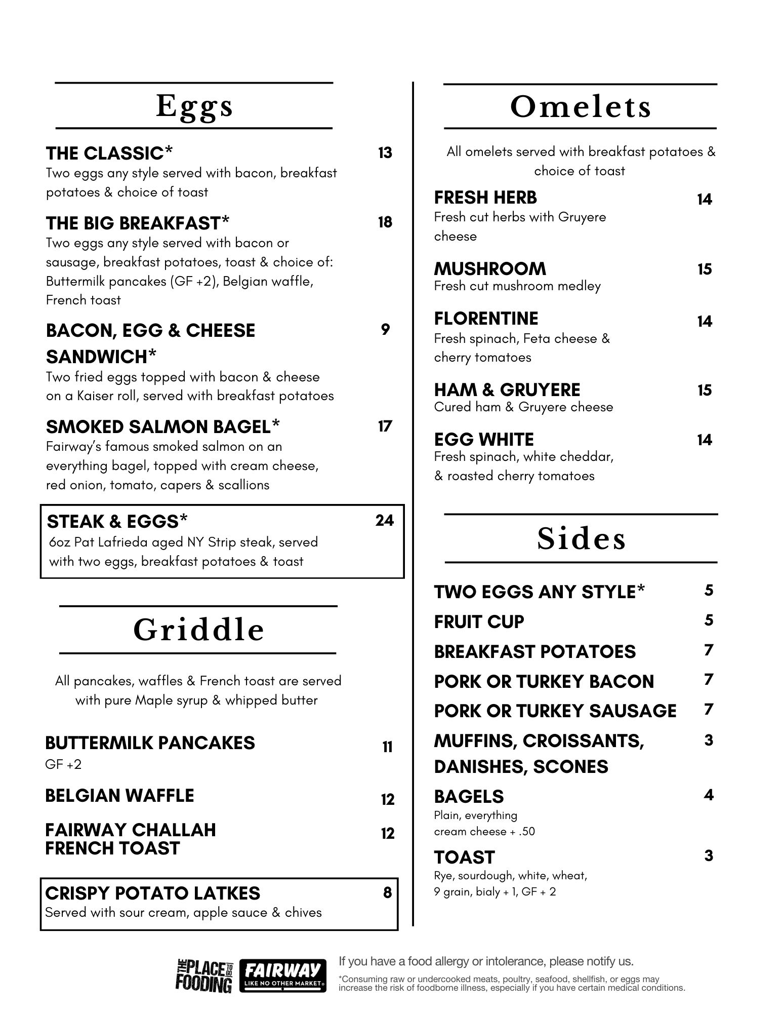 Breakfast Menu
