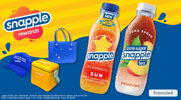 Snapple Rewards, Earn Points on Each Purchase