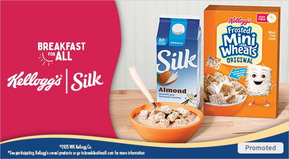 Save Up to $10 When you buy (1) Silk® Beverage & (1) Kellogg's® Cereal