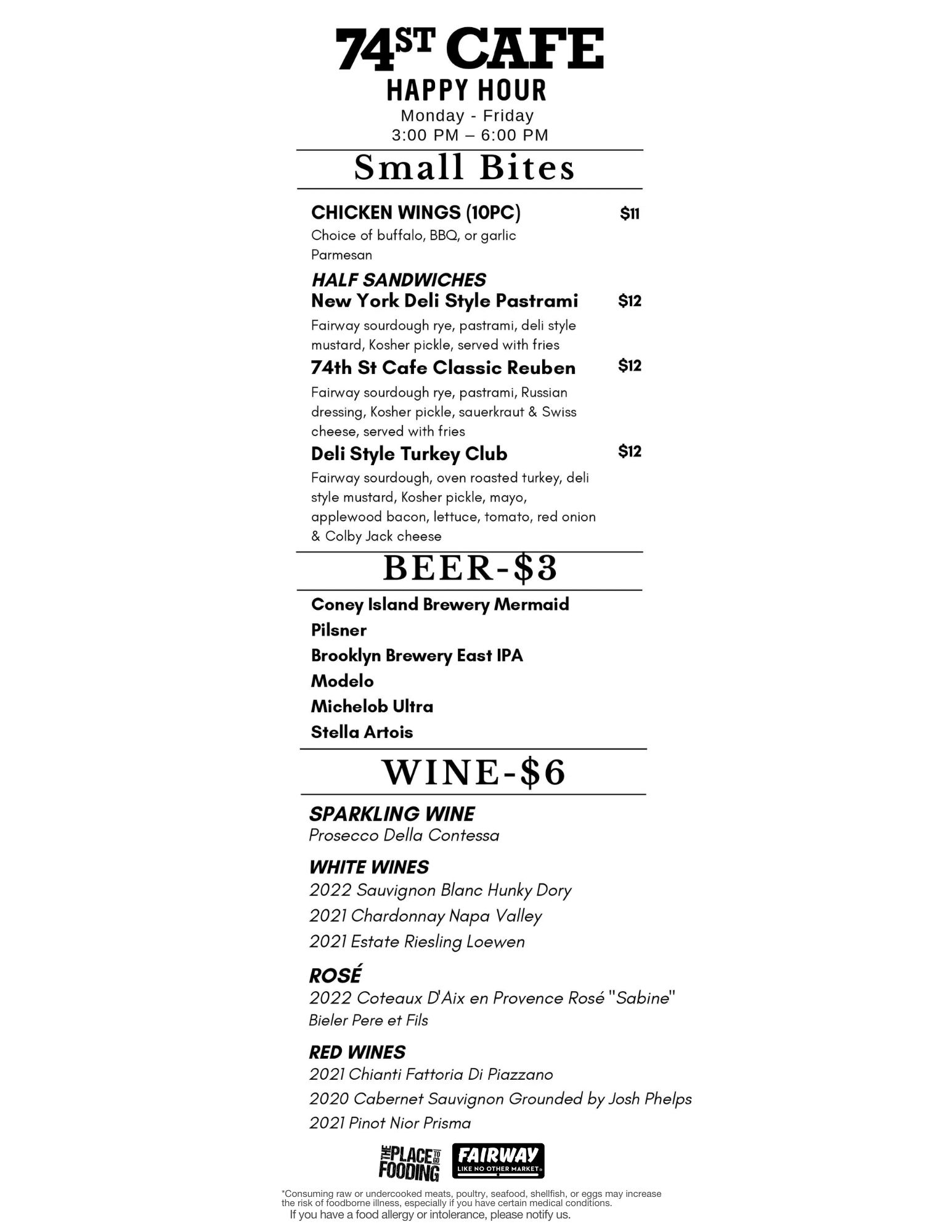 cafe menu 