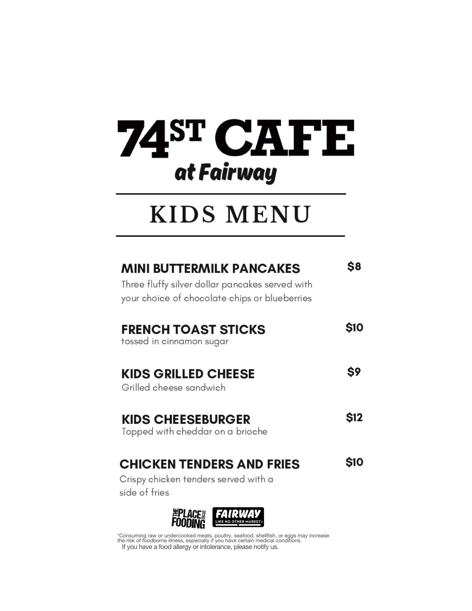 Dessert Menu