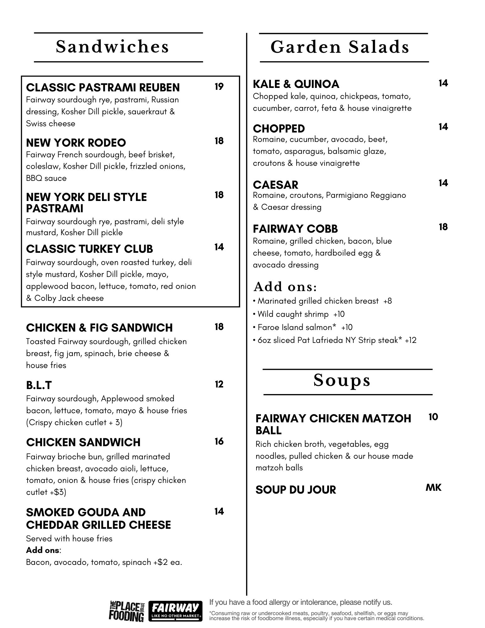 Lunch Menu