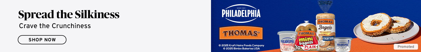 Kraft Philly x Thomas Bagels