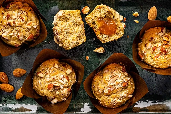 Vanilla-Almond Flax Protein Muffins