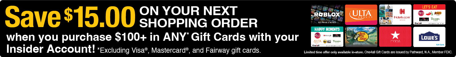 gift card promo