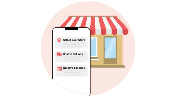 select the store you wish to shop at 