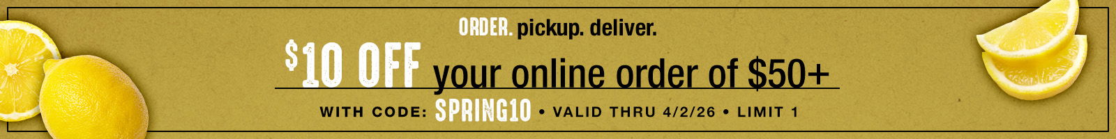 10 off 50 code SPRING10