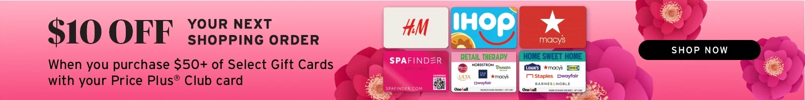 $10 off your gift card purchase