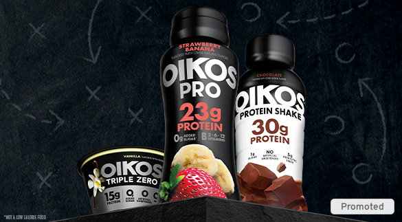 Headline: Go Big on Protein with Oikos® Subhead: Unstoppably delicious.