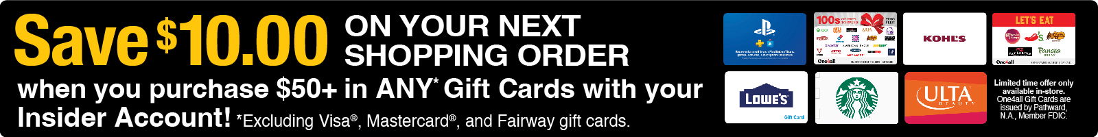 gift card promo