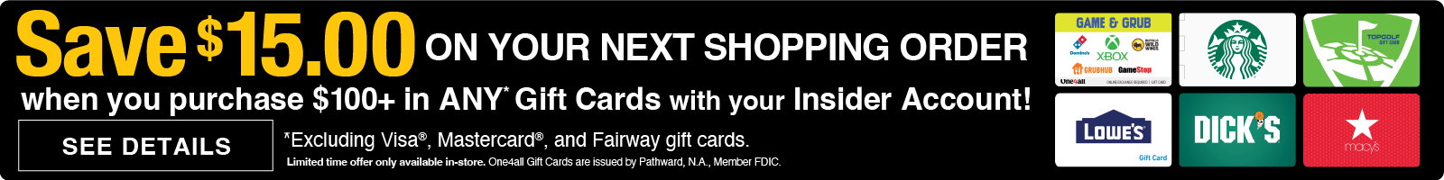 gift card promo