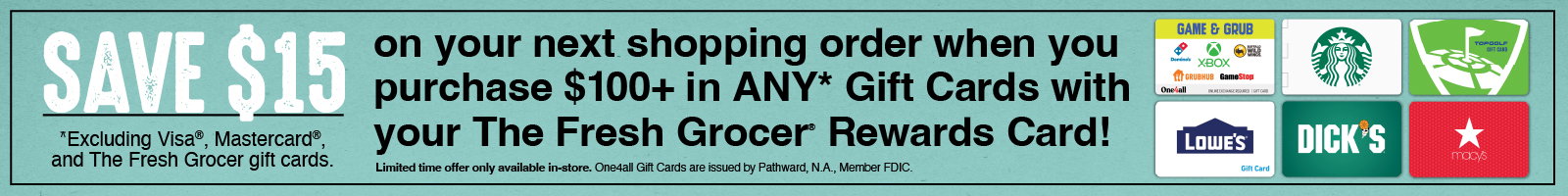 Save on Gift Cards!