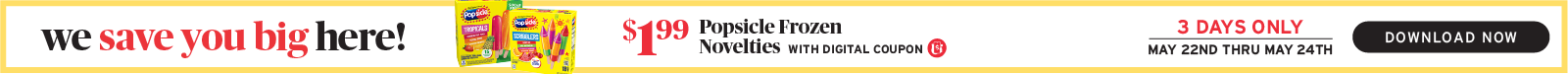 Hot Digital Deal! Popsicle Frozen Novelties, $1.99 with Digital Coupon