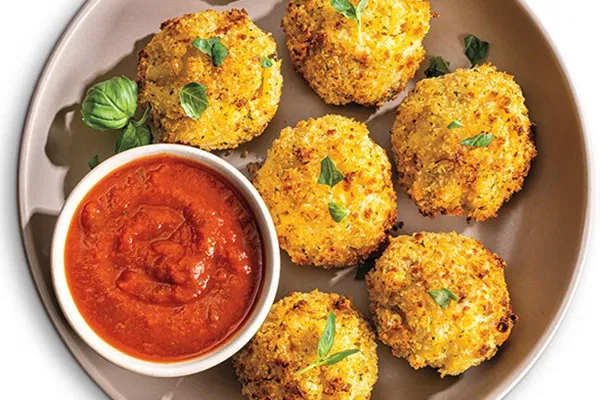 Air Fryer Italian Stuffed Mac and Cheese Bites