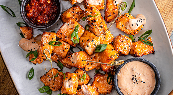 Air Fryer Smoky and Sweet Salmon Bites