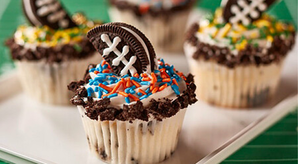 Oreo Cookie Football Cupcakes