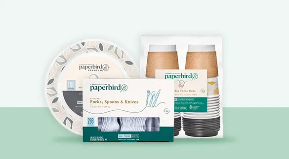 Paperbird Paper Plates, Cups & Utensils 