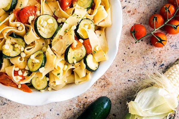 Summer Veggie Pappardelle