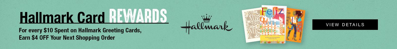Hallmark Rewards program, click to learn more